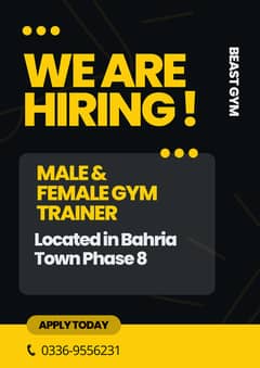 Male / Female Gym Trainer / Front Desk Manager