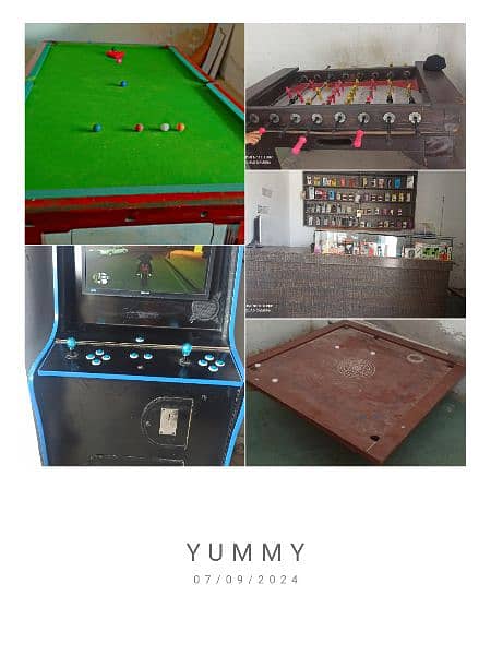 1snooker 2rado 1video game and mobil counter 0