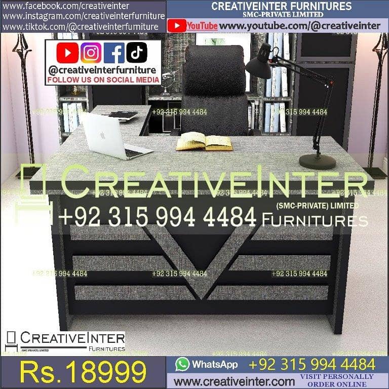 Office table staff laptop computer chair sofa working desk workstation 10