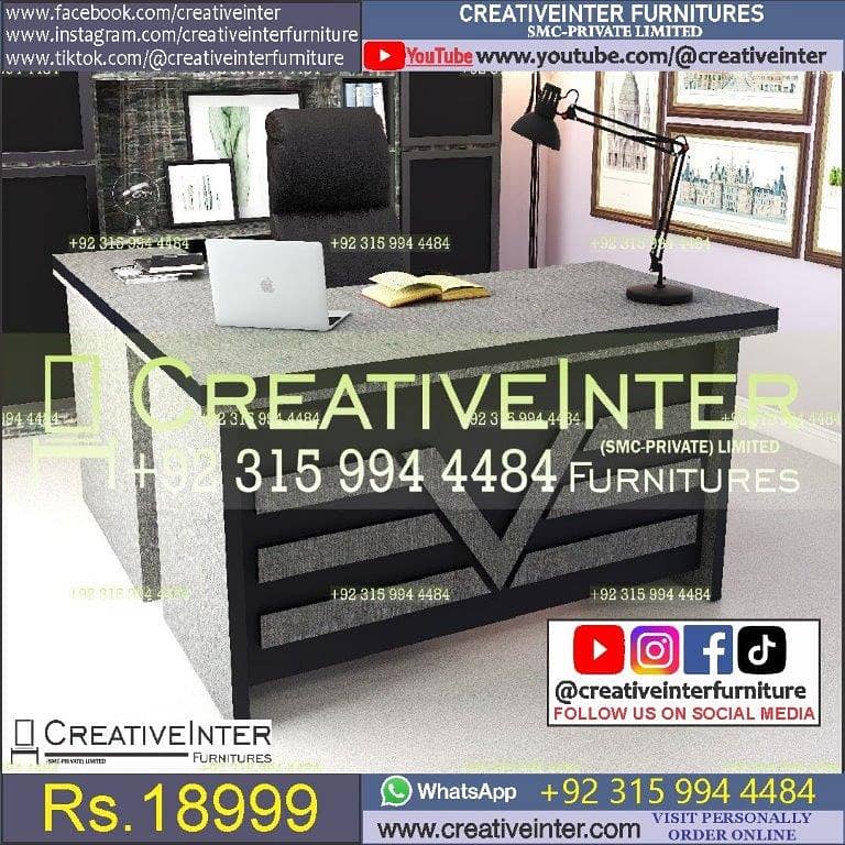 Office table staff laptop computer chair sofa working desk workstation 11