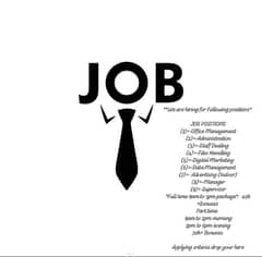 JOB POSITIONS(1)Office Management(2) part time(3) online working etc