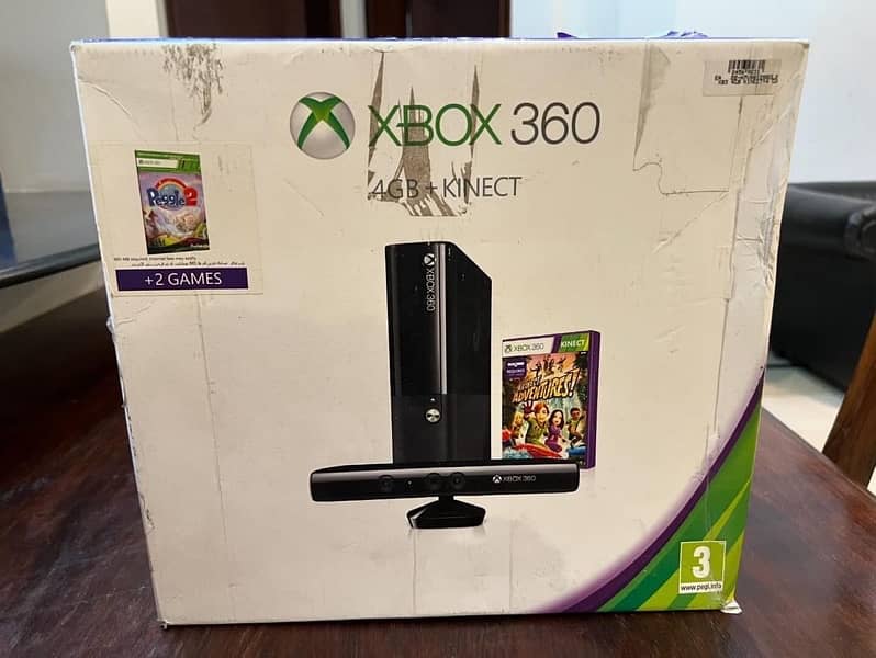 Xbox 360 with Kinect sensor + free games 7