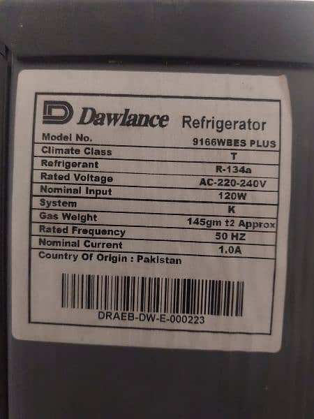 Dawlance Fridge 9166 WB EPlus 10 cft 3