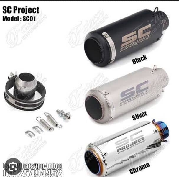 SC project universal exhaust for all bikes 0