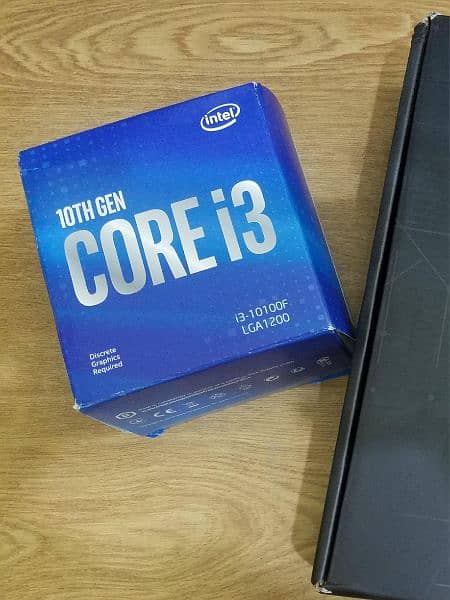 i3-10100f with box + cooler 0