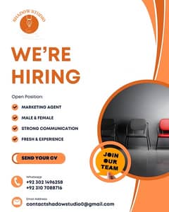 Fresher Male and Female both can apply