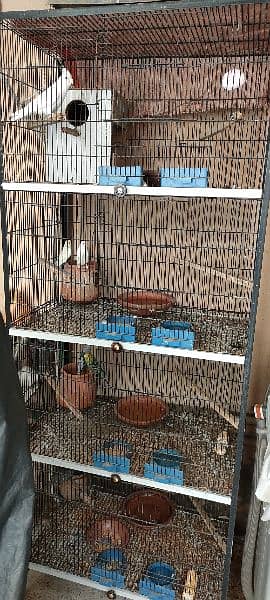 4th Flor Iron Cage For birds with 4 Pair parrots 0