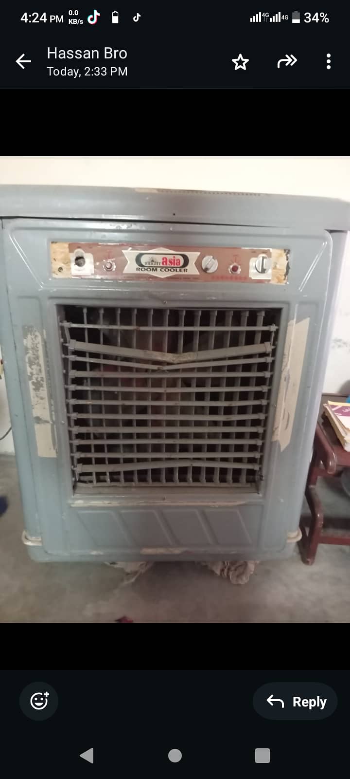 Room cooler  . iron . super asia condition saaf ha . 2