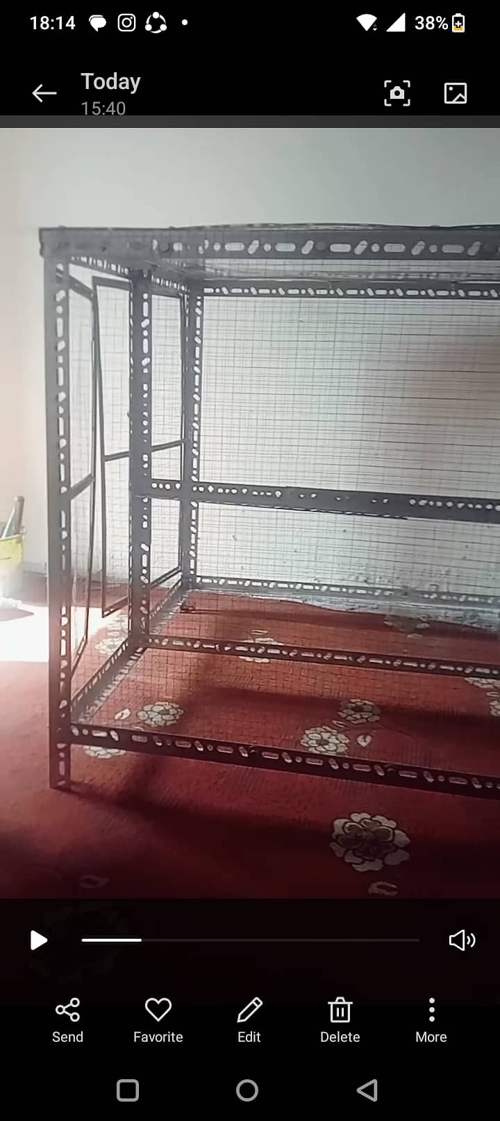 Cage for hen/birds for sale size 3ft hight 3ft width 3ft lenght 2