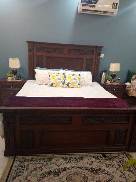 New Pure sheesham wood king size bed 2