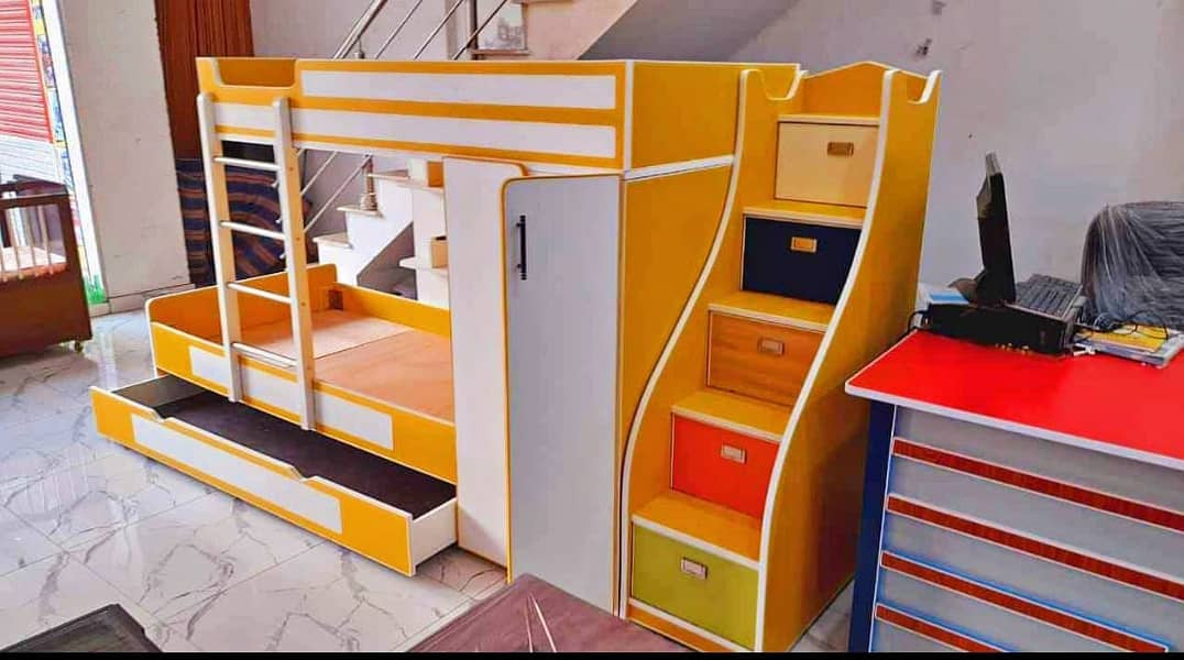 Bunk bed | Kid wooden bunker bed | kids bed | Double bed | Triple bed 0