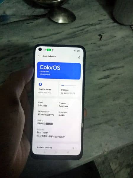 oppo f19 pro 8*128 pta approved no open repair 1