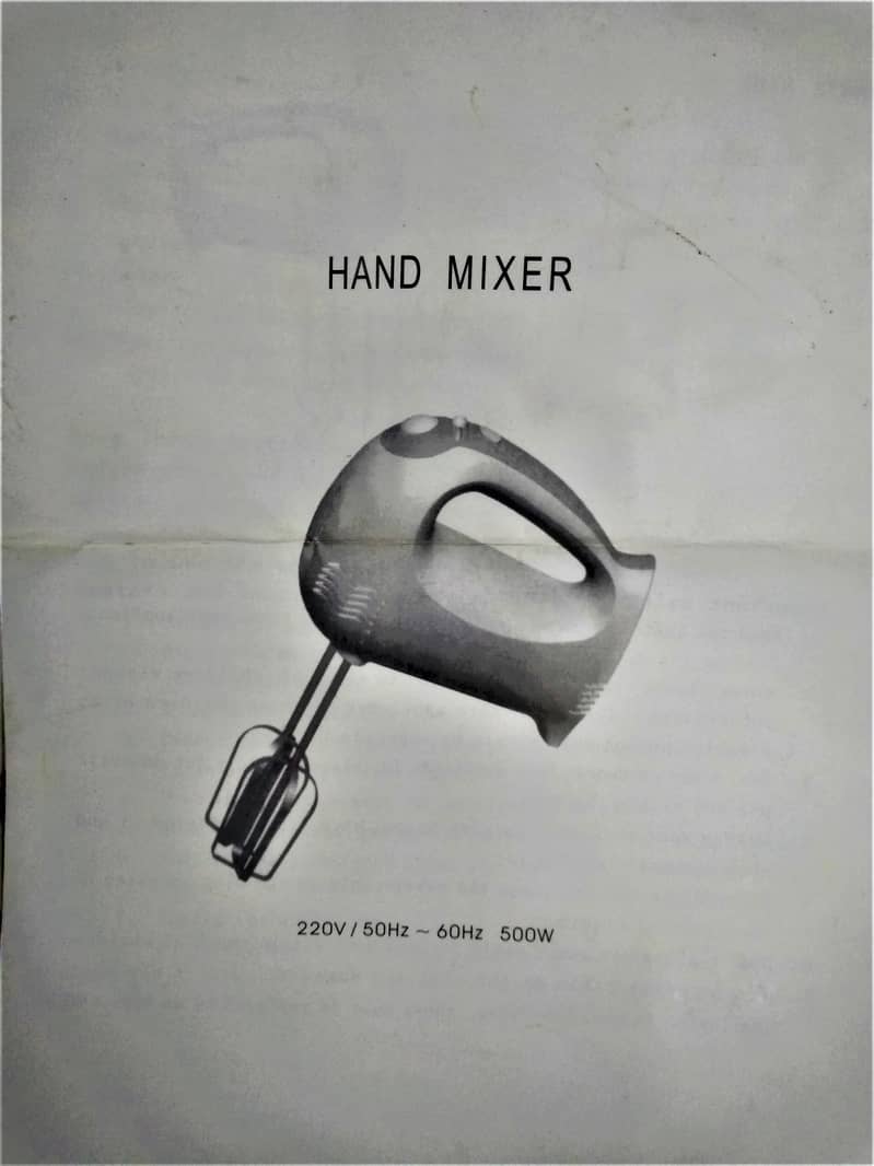 Electric Hand Mixer - for food processing. 4