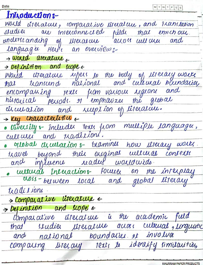 Handwritten Assignment Work 3