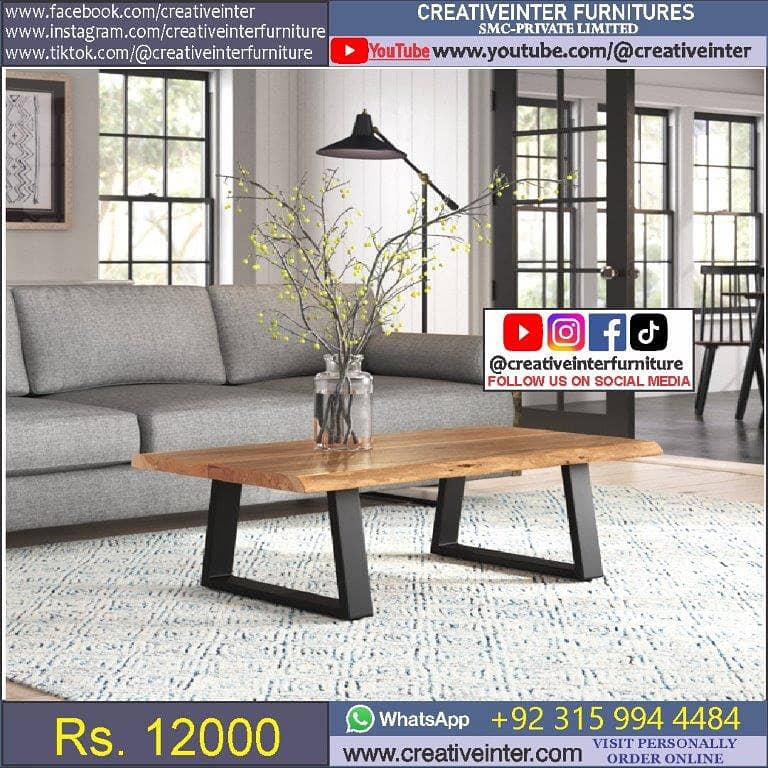 office coffee center table sofa set corner side chair meeting guest 8