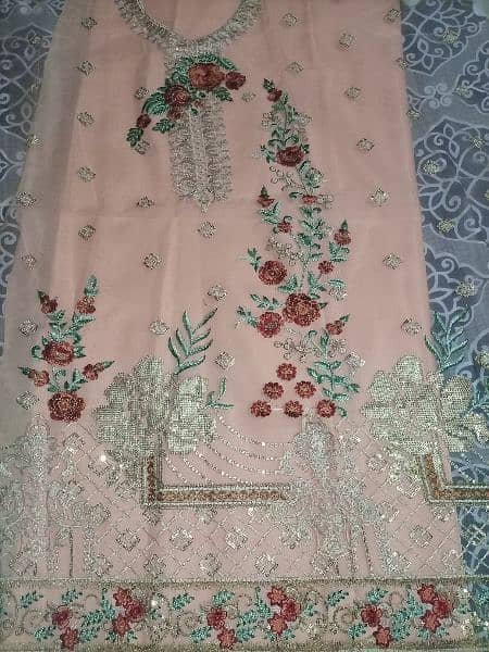 un stitched 3 PC embroided suits for wedding 1