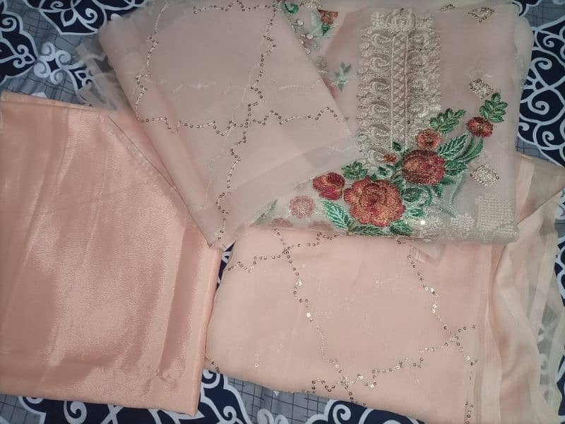 un stitched 3 PC embroided suits for wedding 12