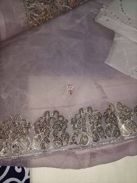 3 PC suit embroided un stitched for wedding or party 2