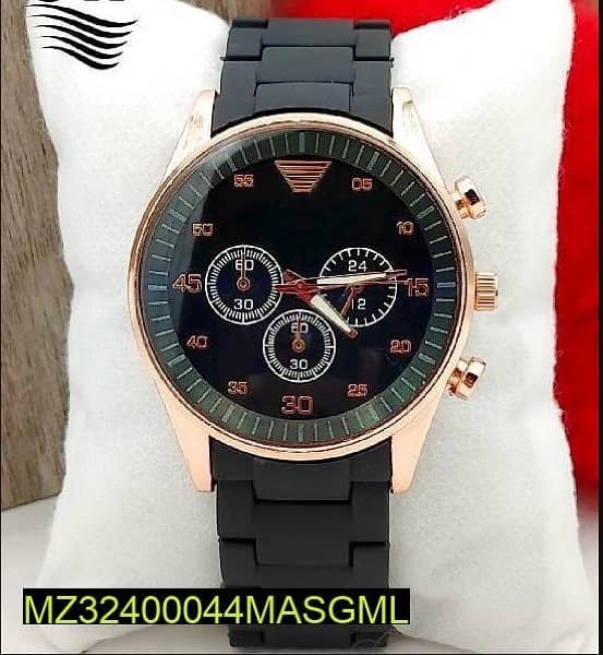 Rubber Chain Strap,Men’s watch in black colour 3