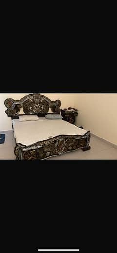 sheesham Bed set with Dressing table