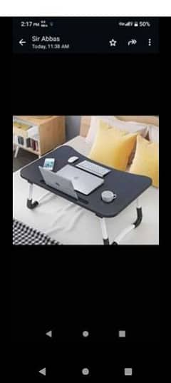 Portable laptop table