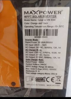 maxpower 3000va solar inverter.