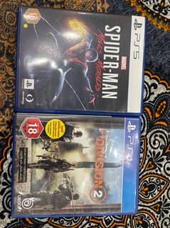 Spiderman miles morales ps5 and The Division 2 ps4