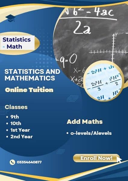 Statistics and Mathematics Tuition 1