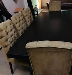 8 persons table with chairs