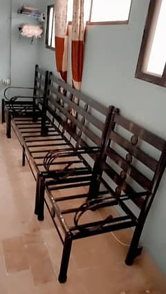 Iron sofa set with center table