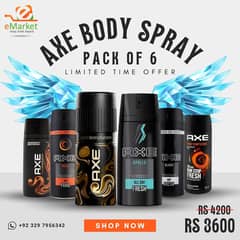 AXE Body sprays (pack of 6)