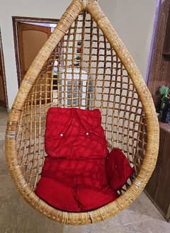 swing chair of cane in mint condition