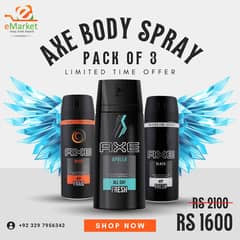 Axe Body Spray (pack of 3)