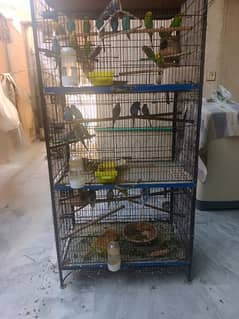 metal bird cage 3 portion