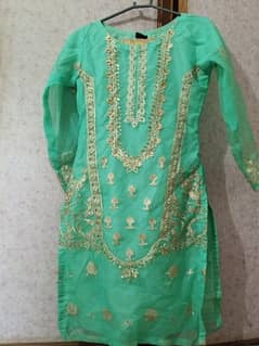 this pretty kurta with organza dubatta and trouser