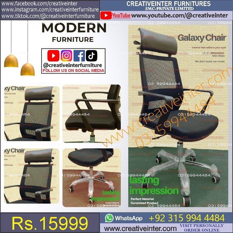 office executive chair table meeting workstation Mesh back manager 3