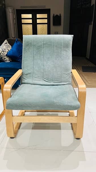 Relaxing  chair with footrest stool Interwood 0