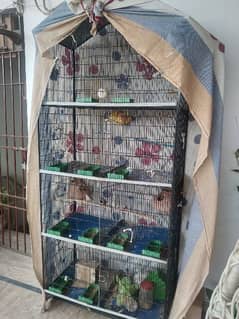7 portions love birds cage only a few months used in good condition