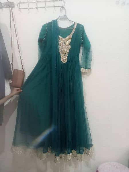 Green Chiffon frock 0