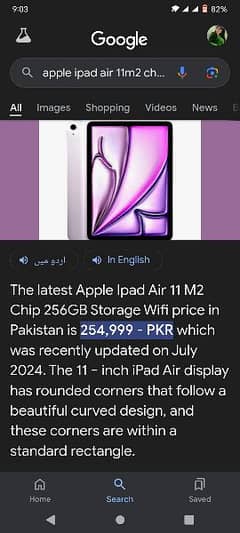 Brand new  the latest Apple Air iPad 11 M2 chip 256 GB storage wifi