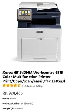Xerox Workcentre 6515 Color  Printer