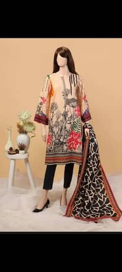 2 piece khaddar unstitch suit