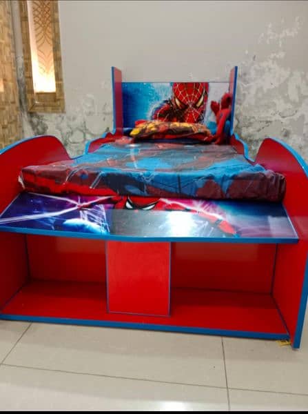 car shape spiderman kids bed 2