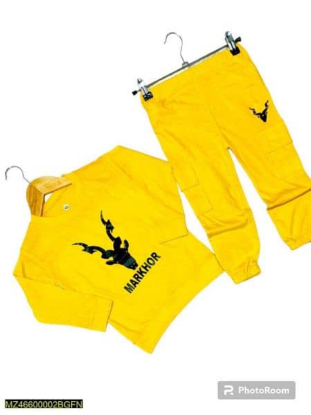 2 pcs kids blengened printed  tracksuit 4