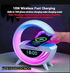 wireless mobile phone chargar clock, sparker and lamp