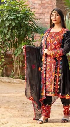 Balochi traditiona Dress mirror hand work 0