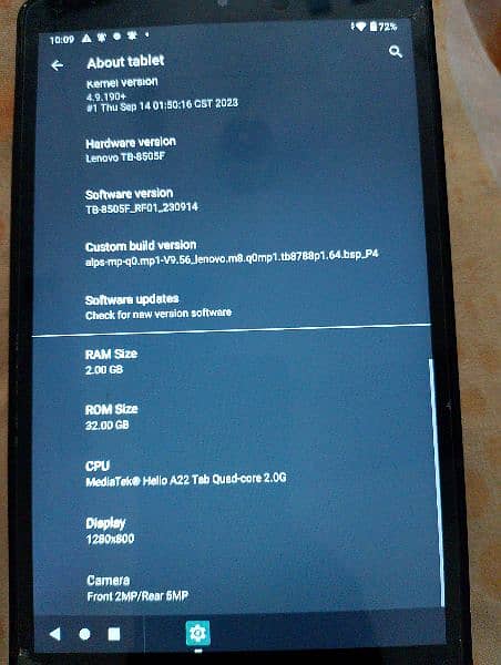 Lenovo tab android v 10 6