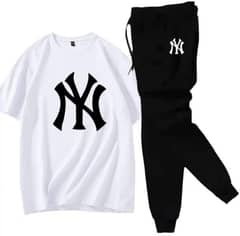 NY printed tracksuit for men's tshirts and trouser for men's