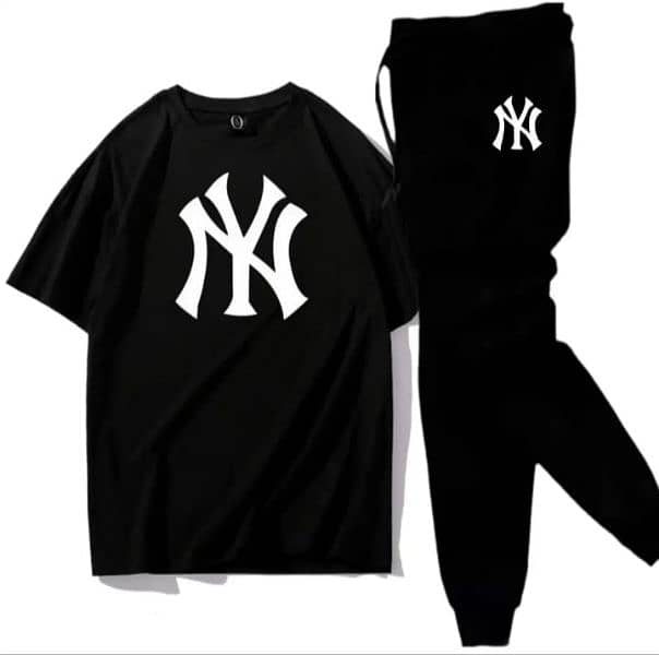 NY printed tracksuit for men's tshirts and trouser for men's 1