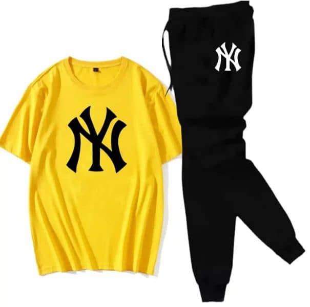 NY printed tracksuit for men's tshirts and trouser for men's 3